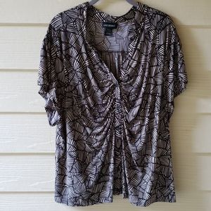 Lane Bryant 26/28 brown blouse, petite?